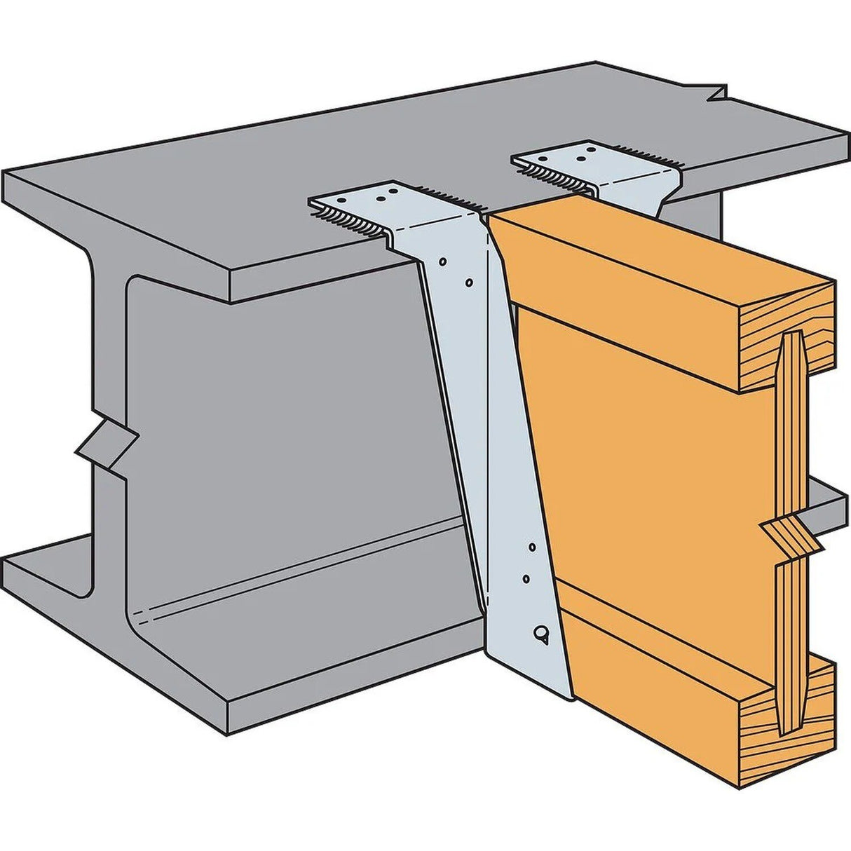 Simpson Strong-Tie HB7.12/14 (7 in. x 14 in.) Top Flange I-Joist Hanger for Engineered Wood - 4