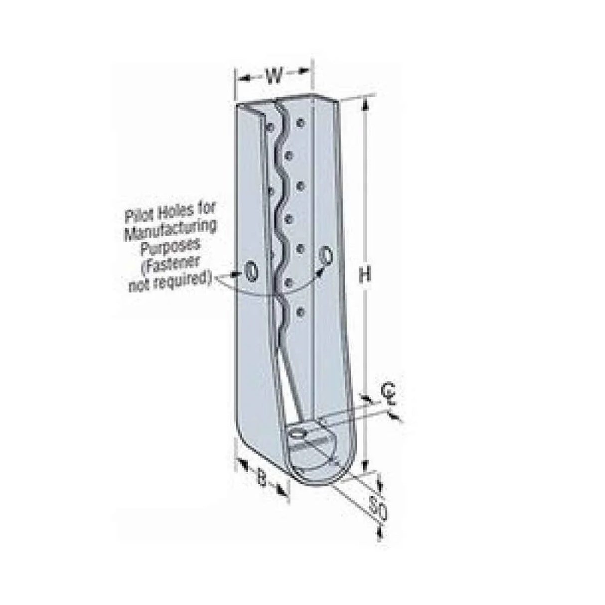 Simpson Strong-Tie HDU2-SDS2.5HDG (8-11/16") 14Ga Predeflected Holdown with Screws - Hot Dip Galvanized - 3