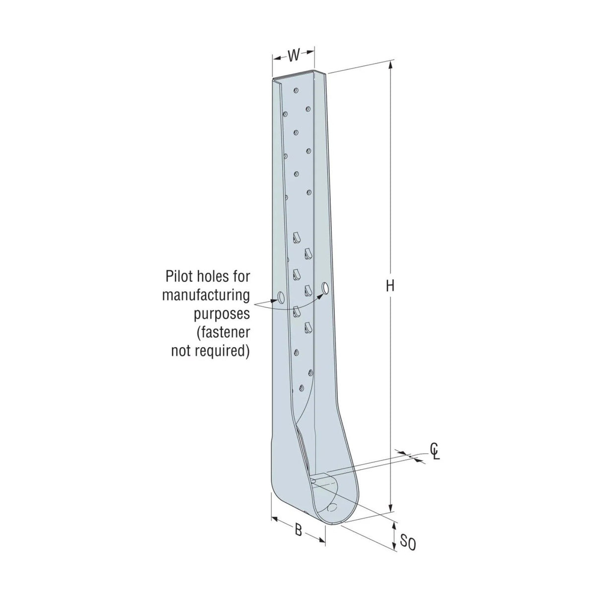 Simpson Strong-Tie HDUE13-SDS3.5 (23-1/16") Predeflected Holdown with SDS Screws - 3