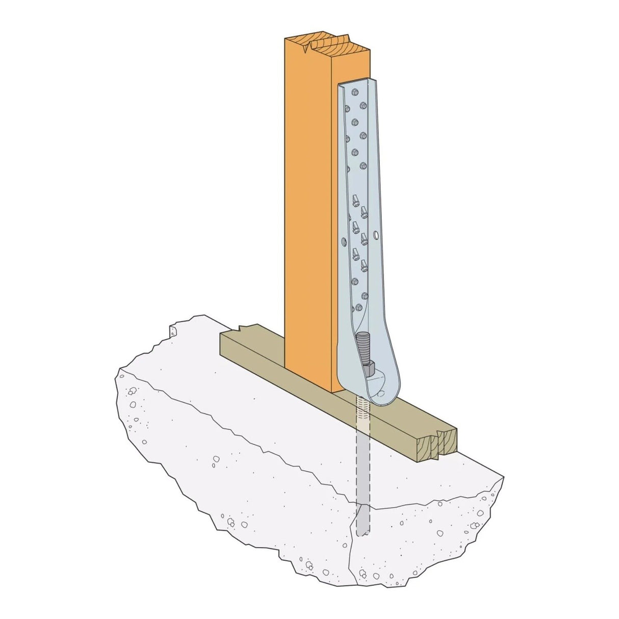 Simpson Strong-Tie HDUE13-SDS3.5 (23-1/16") Predeflected Holdown with SDS Screws - 4