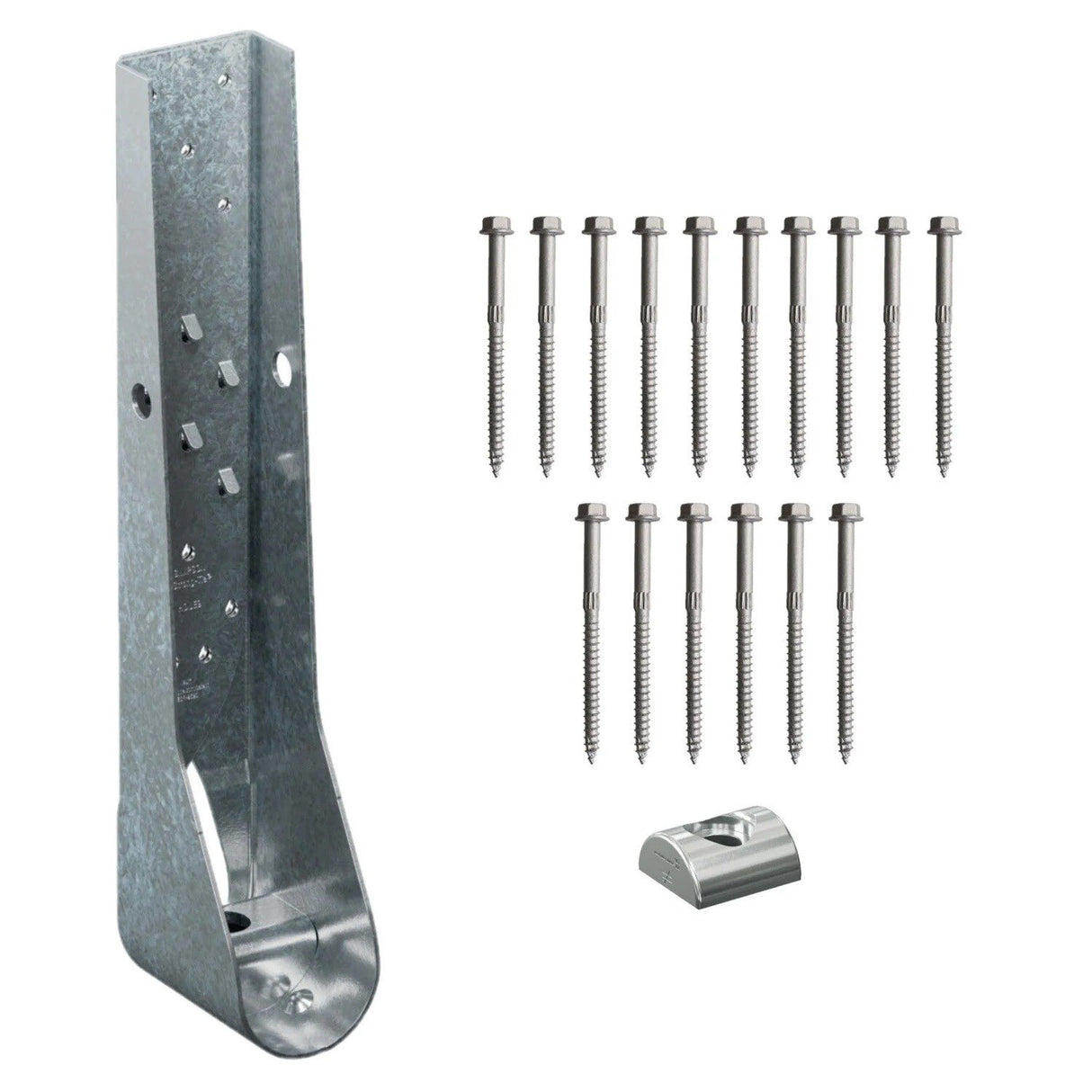 Simpson Strong-Tie HDUE9-SDS3.5 (17-3/8") 12Ga Predeflected Holdown with SDS Screws - G90 Galvanized - 2