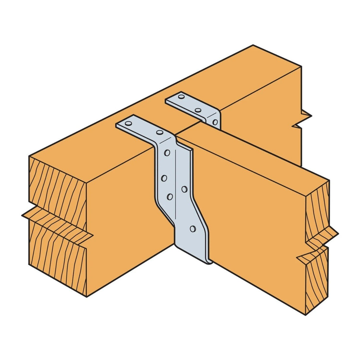 Simpson Strong-Tie HU210-2TF (Double 2" x 10") 12 Gauge Galvanized Heavy Top-Flange Joist Hanger - 2