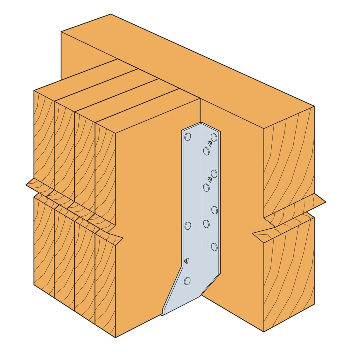 Simpson Strong-Tie HU412Z (4" x 12") Heavy-Duty Face-Mount Joist Hanger, ZMAX Finish - 2