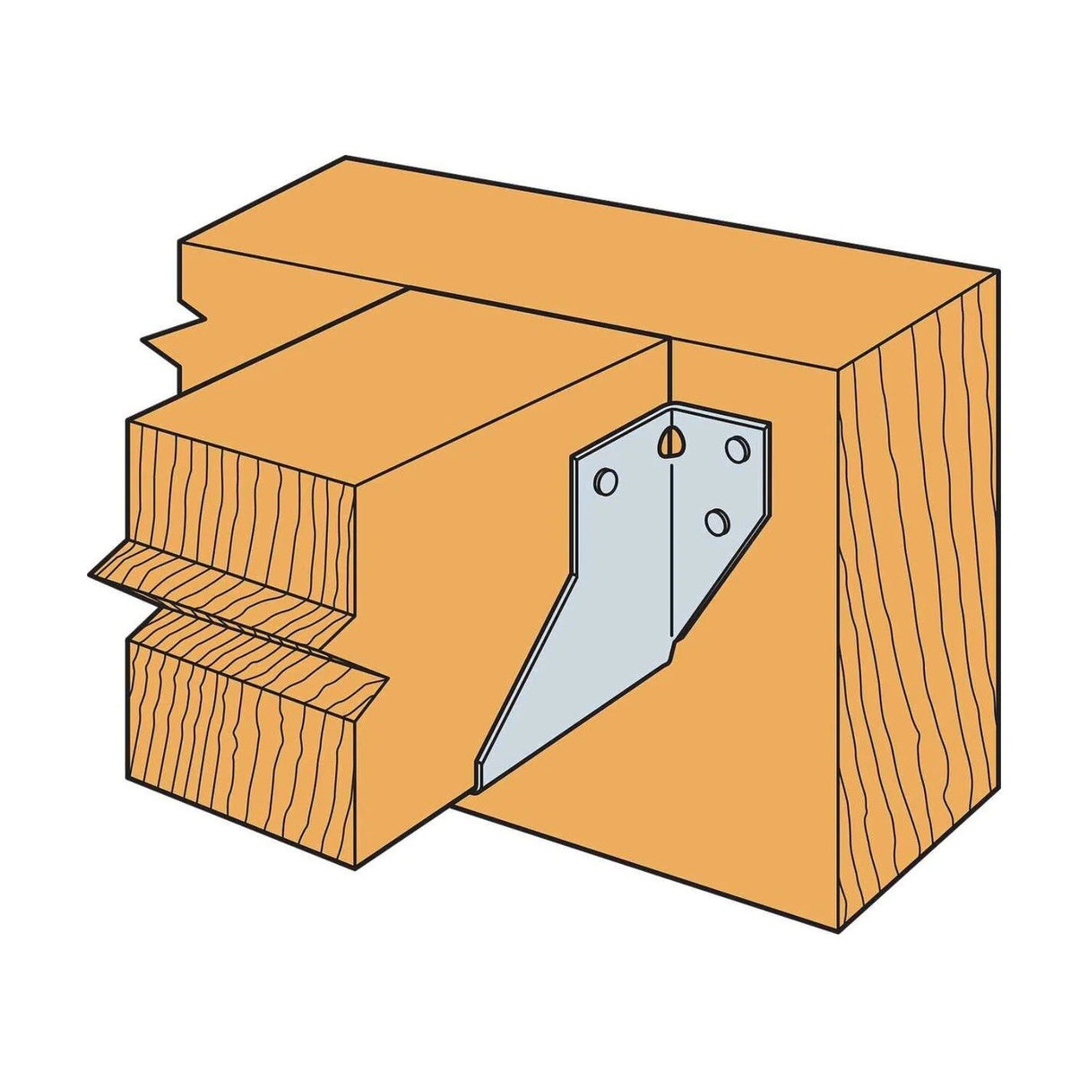 Simpson Strong-Tie HU44 (4"x 4") Heavy-Duty Face-Mount Joist Hanger for Nominal Lumber - 2