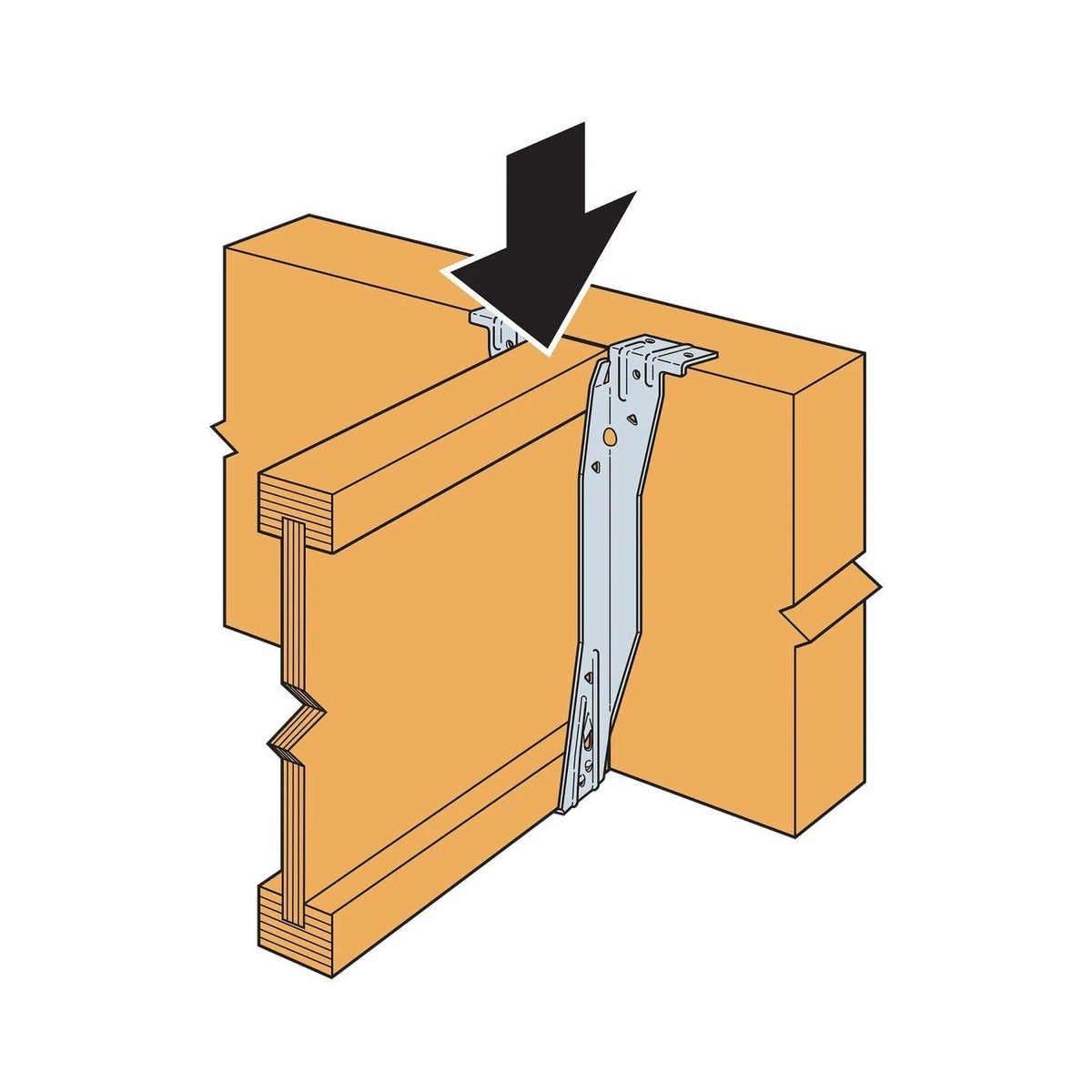Simpson Strong-Tie ITS2.06/14 (2" x 14") Galvanized Top-Flange Joist Hanger for Engineered Wood - 7
