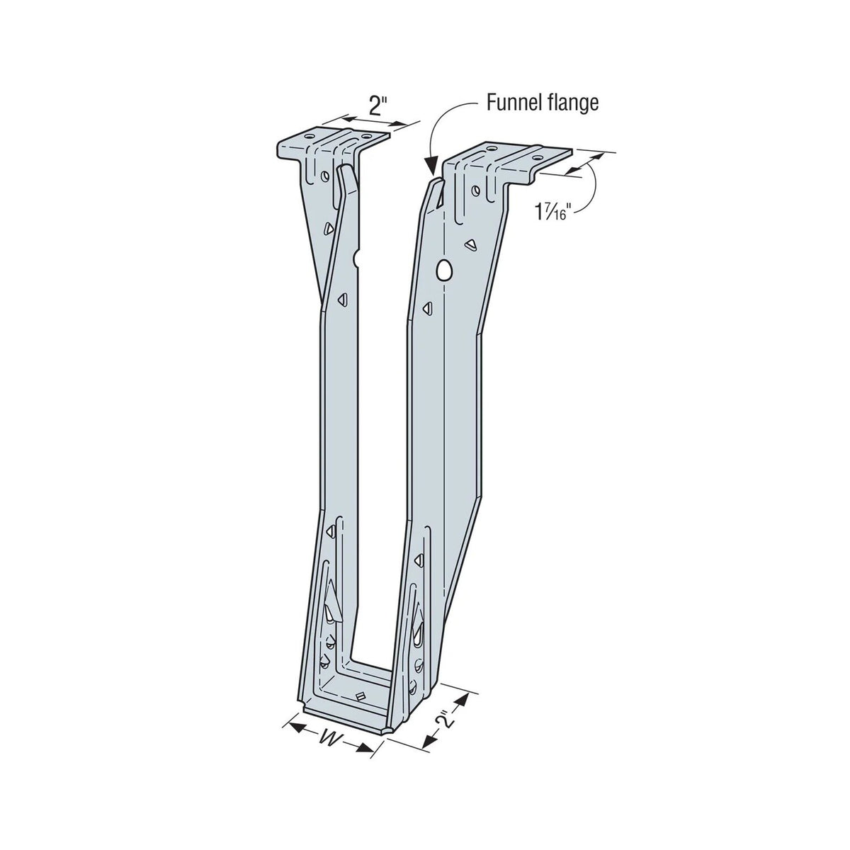 Simpson Strong-Tie ITS2.37/11.88 (2-5/16" x 11-7/8") Galvanized Top-Flange Joist Hanger for Engineered Wood - 3