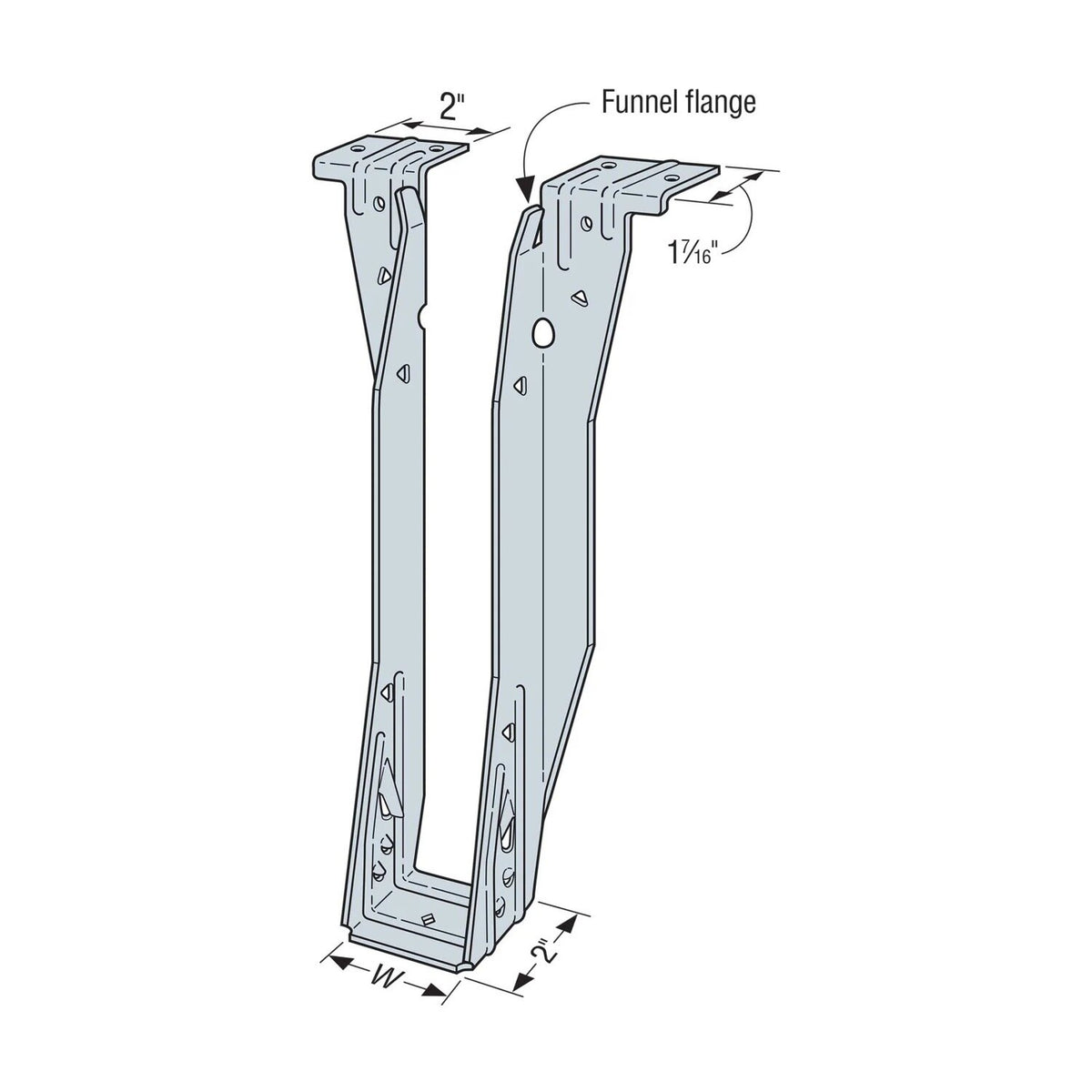 Simpson Strong-Tie ITS2.37/9.5 (2-5/16" x 9-1/2") Top Flange I-Joist Hanger - G90 Galvanized - 2