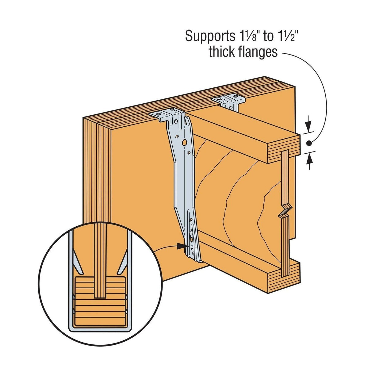 Simpson Strong-Tie ITS2.37/9.5 (2-5/16" x 9-1/2") Top Flange I-Joist Hanger - G90 Galvanized - 9