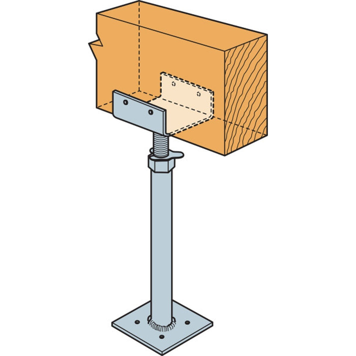 Simpson Strong-Tie J1621 (16-21") Jack Pier, Adjustable Floor Beam Leveler - 4