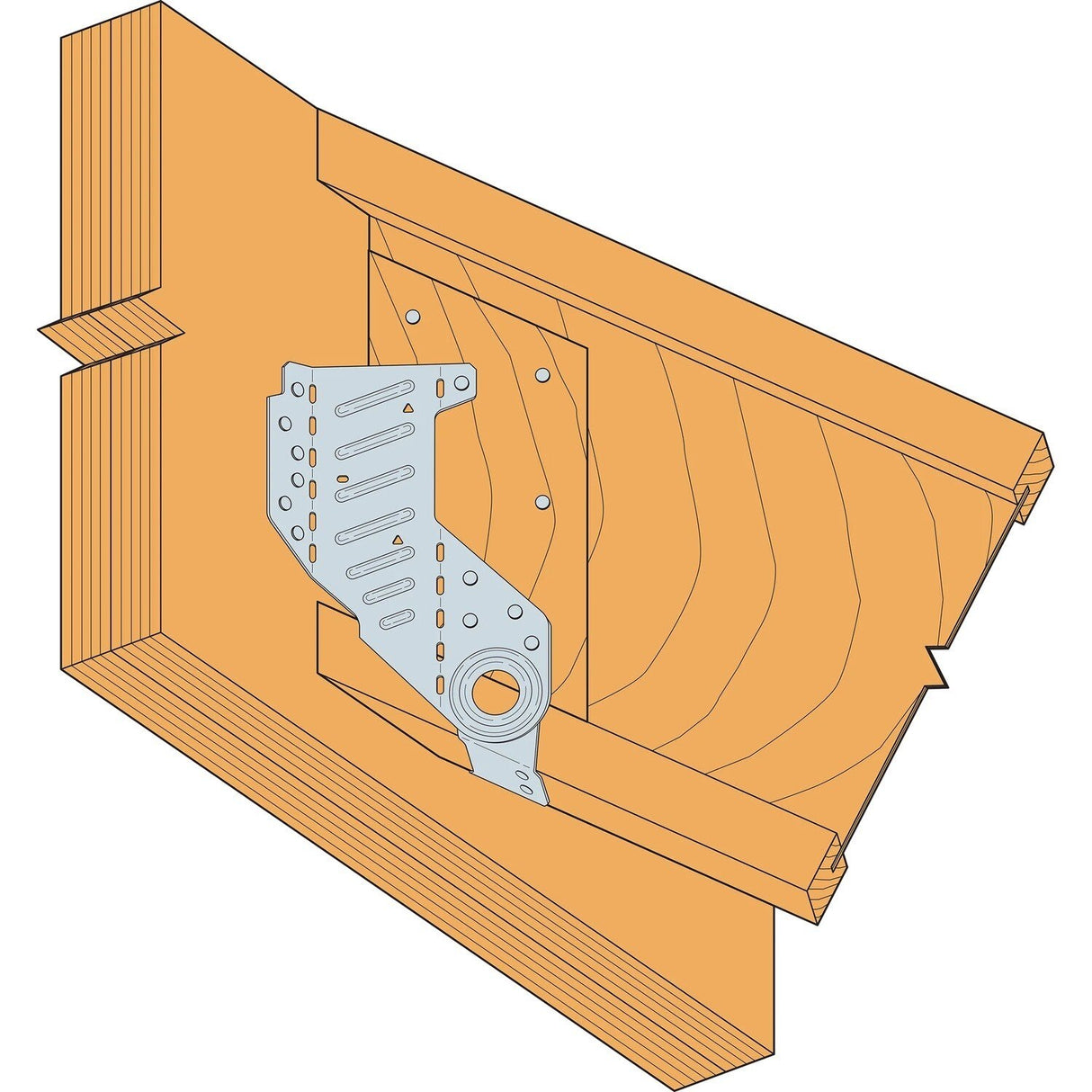 Simpson Strong-Tie LSSR210Z (1-1/2") 18Ga Light Slopeable/Skewable Rafter Hanger - ZMAX Finish - 7