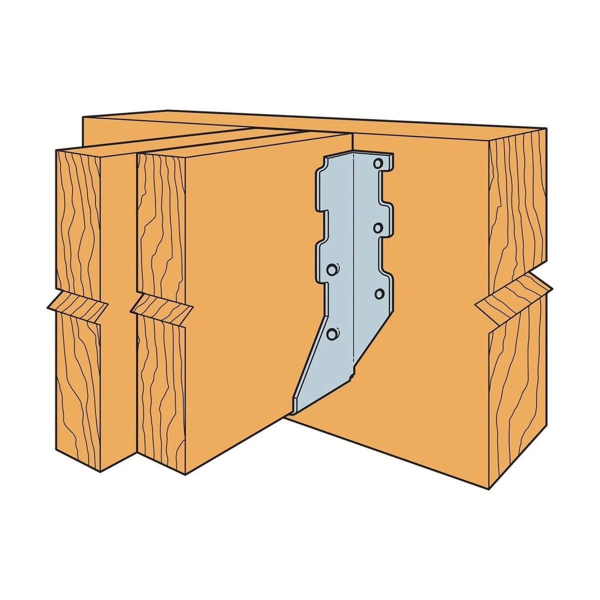 Simpson Strong-Tie LUS28-2SS (Double 2" x 8") Stainless-Steel Face-Mount Joist Hanger - 4