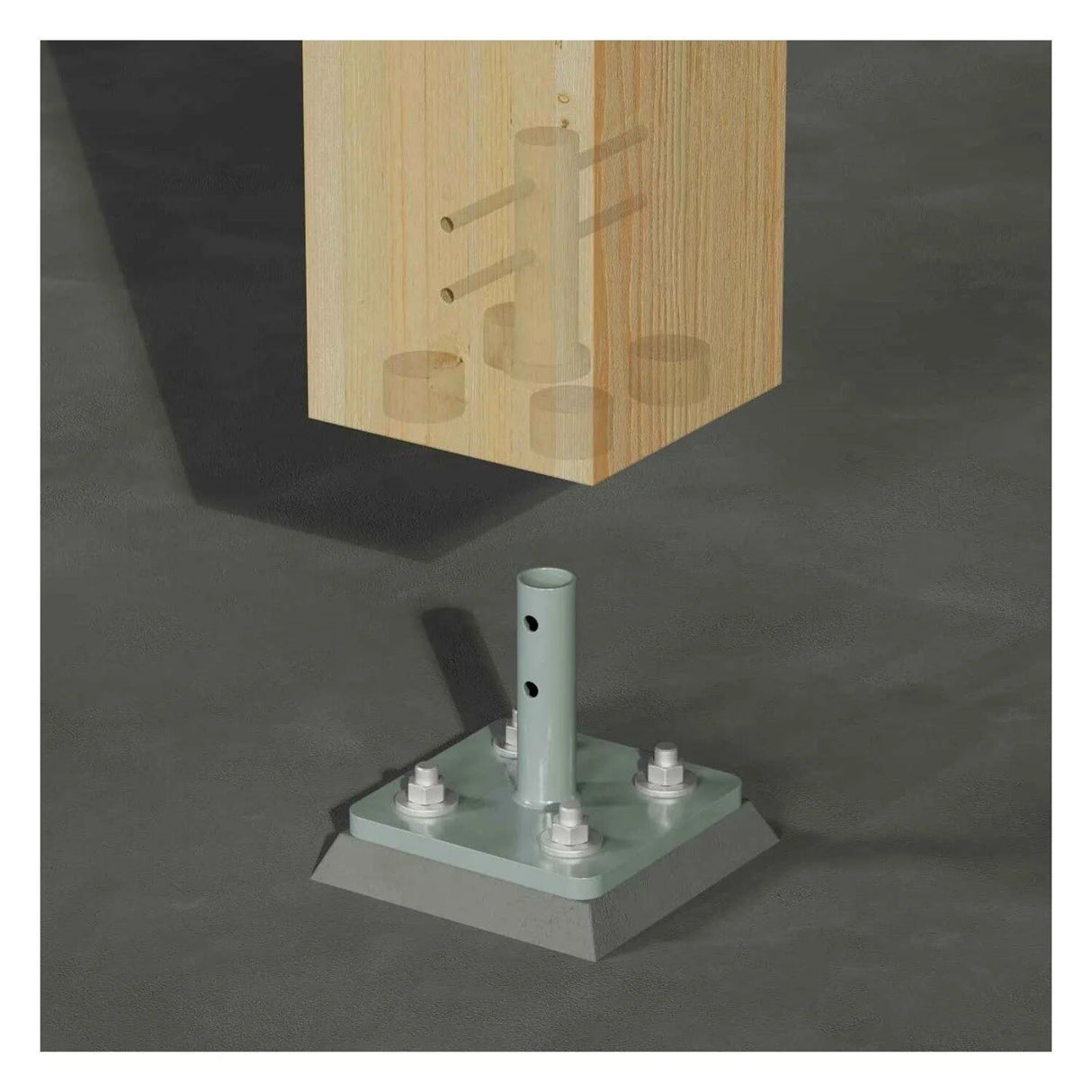 Simpson Strong-Tie MCB6X11 (6" x 11") Mass Timber Column Base for Glulam to Concrete Connections - 2