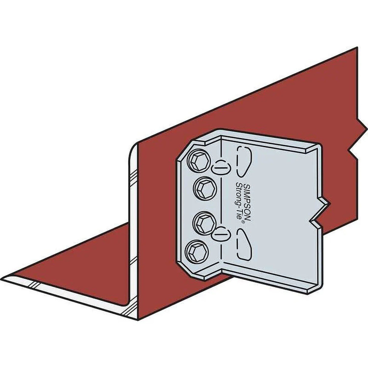 Simpson Strong-Tie MFCB47.5-R25 (7-1/2") Bypass Framing Fixed-Clip Connector for Cold-Formed Steel Construction (25 Pack) - 5