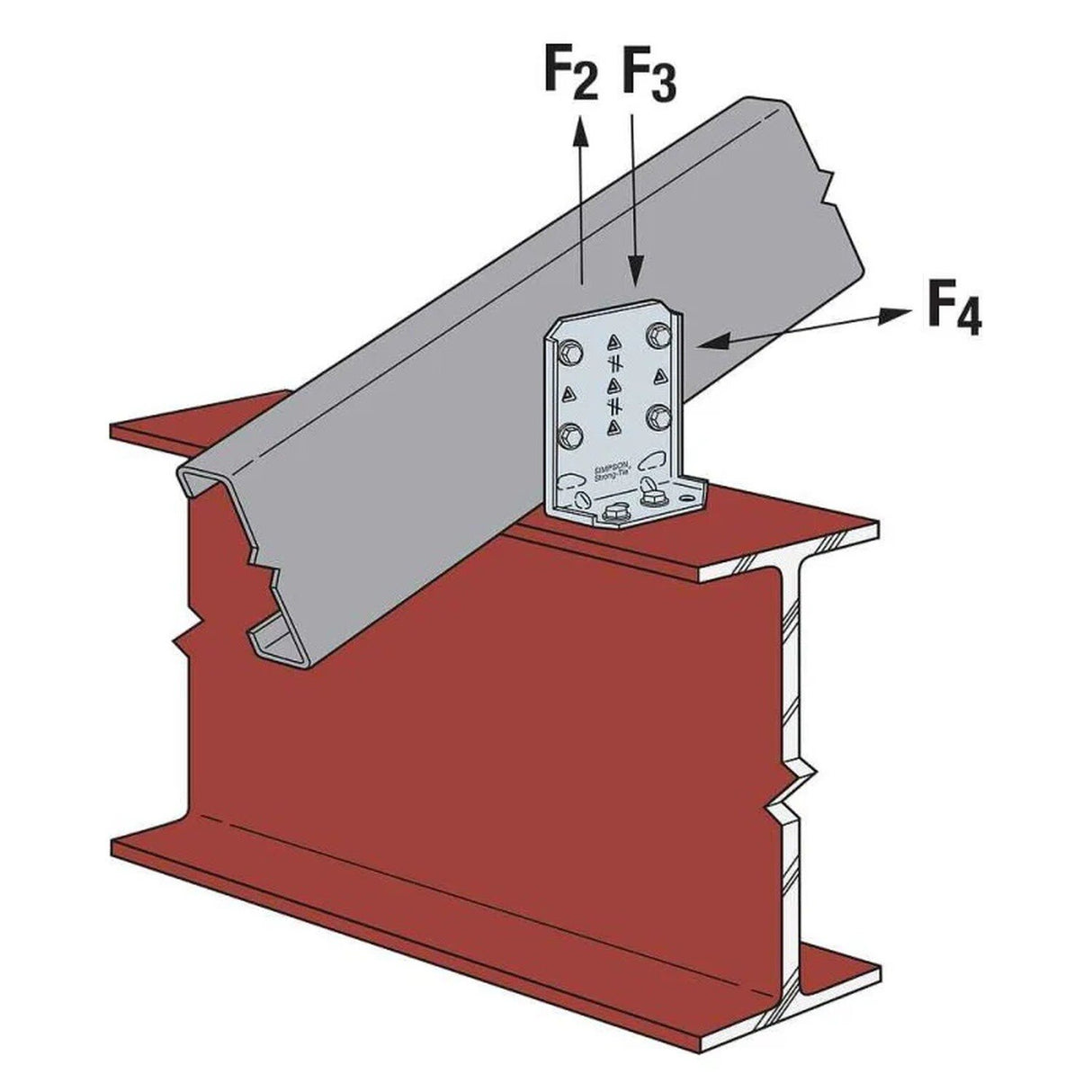 Simpson Strong-Tie MFCB47.5-R25 (7-1/2") Bypass Framing Fixed-Clip Connector for Cold-Formed Steel Construction (25 Pack) - 10