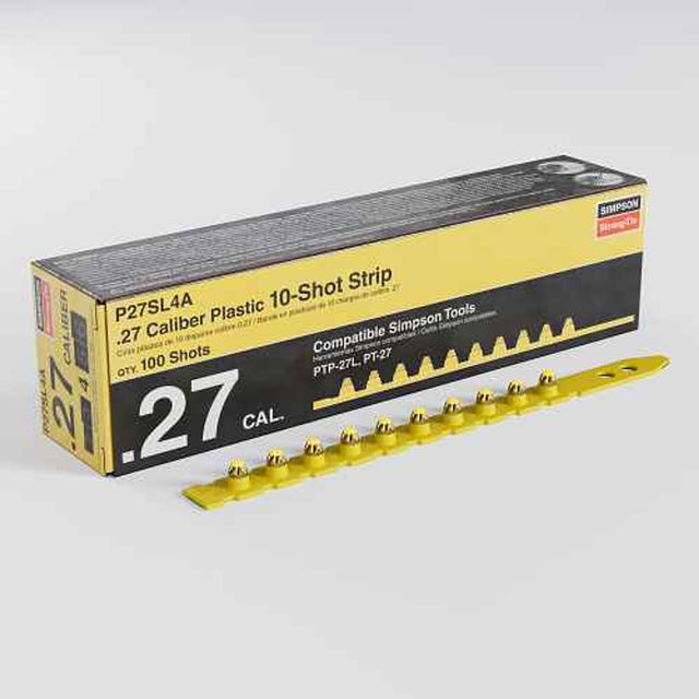 Simpson Strong-Tie P27SL4A (0.27 Caliber) Yellow Plastic 10-Shot Strip Loads (100 Pack)