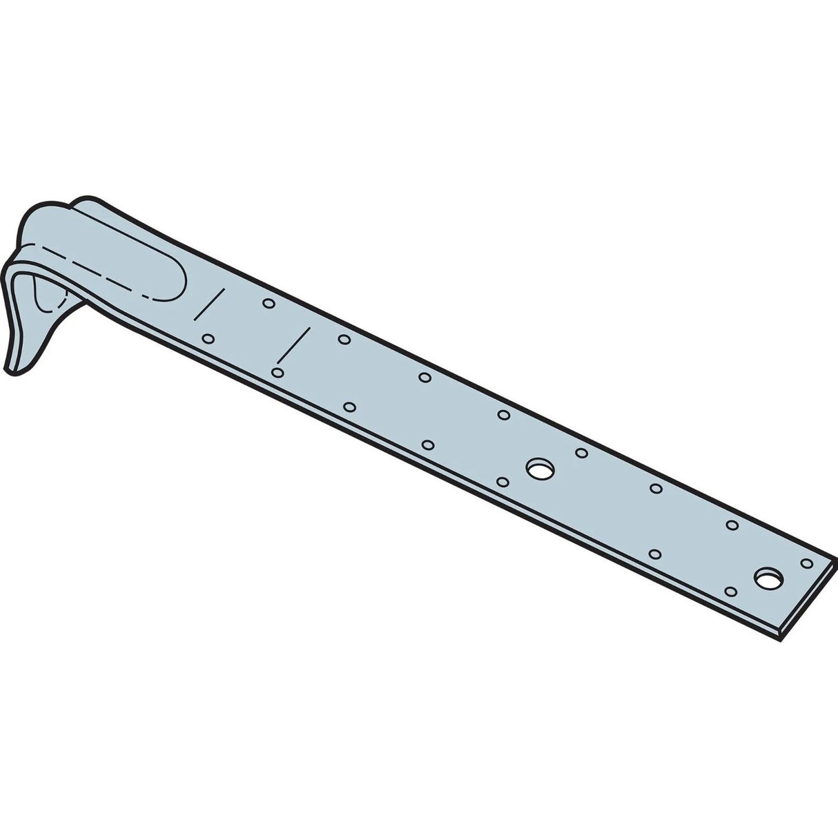 Simpson Strong-Tie PA18Z (18-1/2 in.) 12 Gauge Purlin Anchor and Strap-Tie Holdown, ZMAX Finish - 2