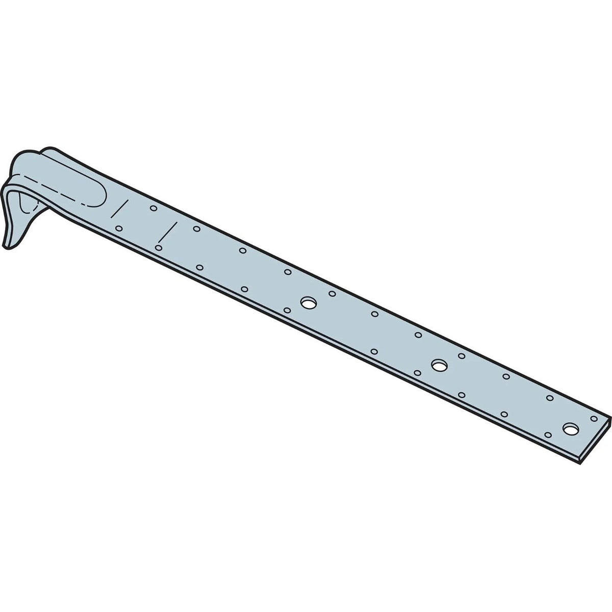 Simpson Strong-Tie PA23 (23-3/4 in.) 12 Gauge Purlin Anchor and Strap-Tie Holdown, G90 Galvanized - 2