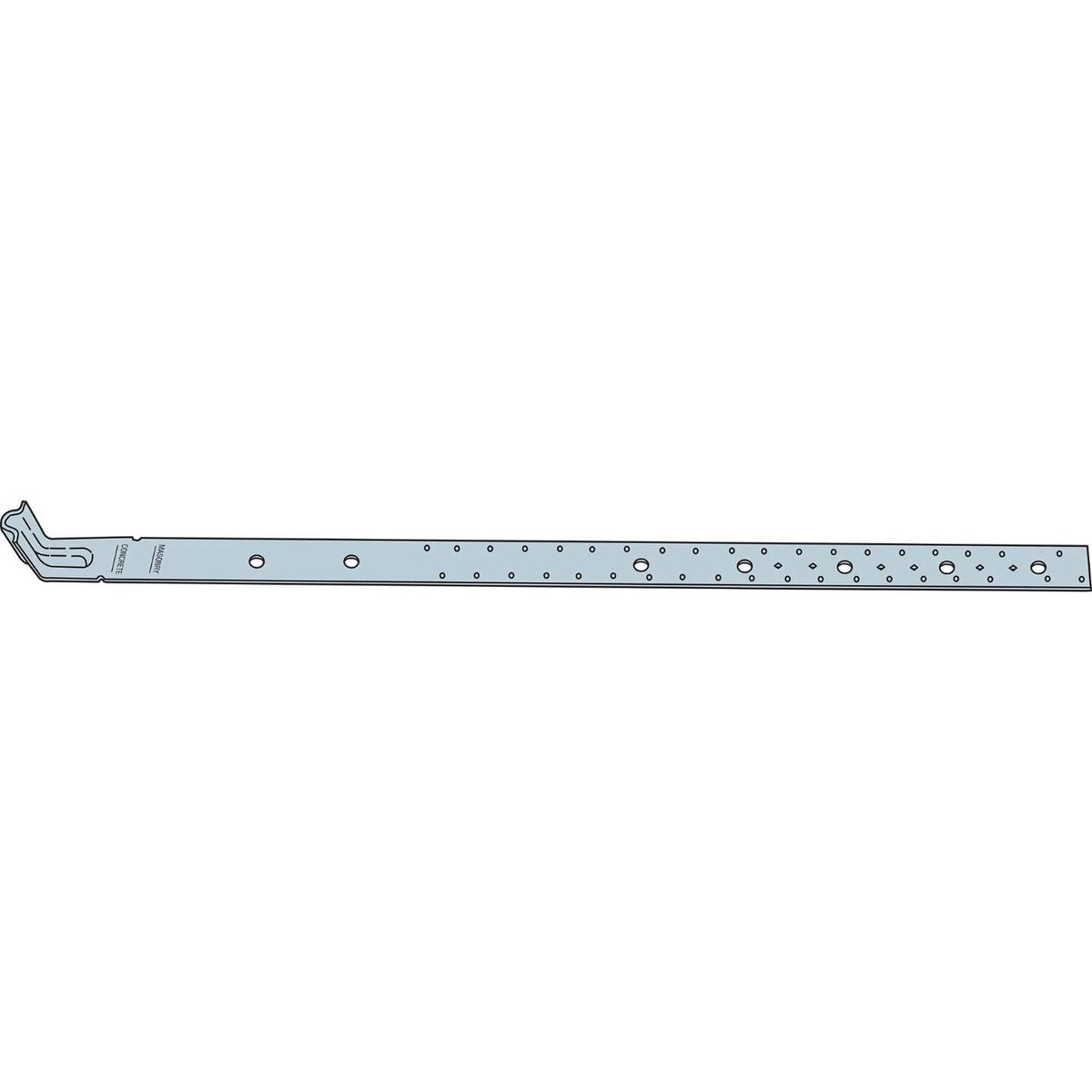 Simpson Strong-Tie PA51 (51") 12 Gauge Purlin Anchor and Strap-Tie Holdown, G90 Galvanized - 2