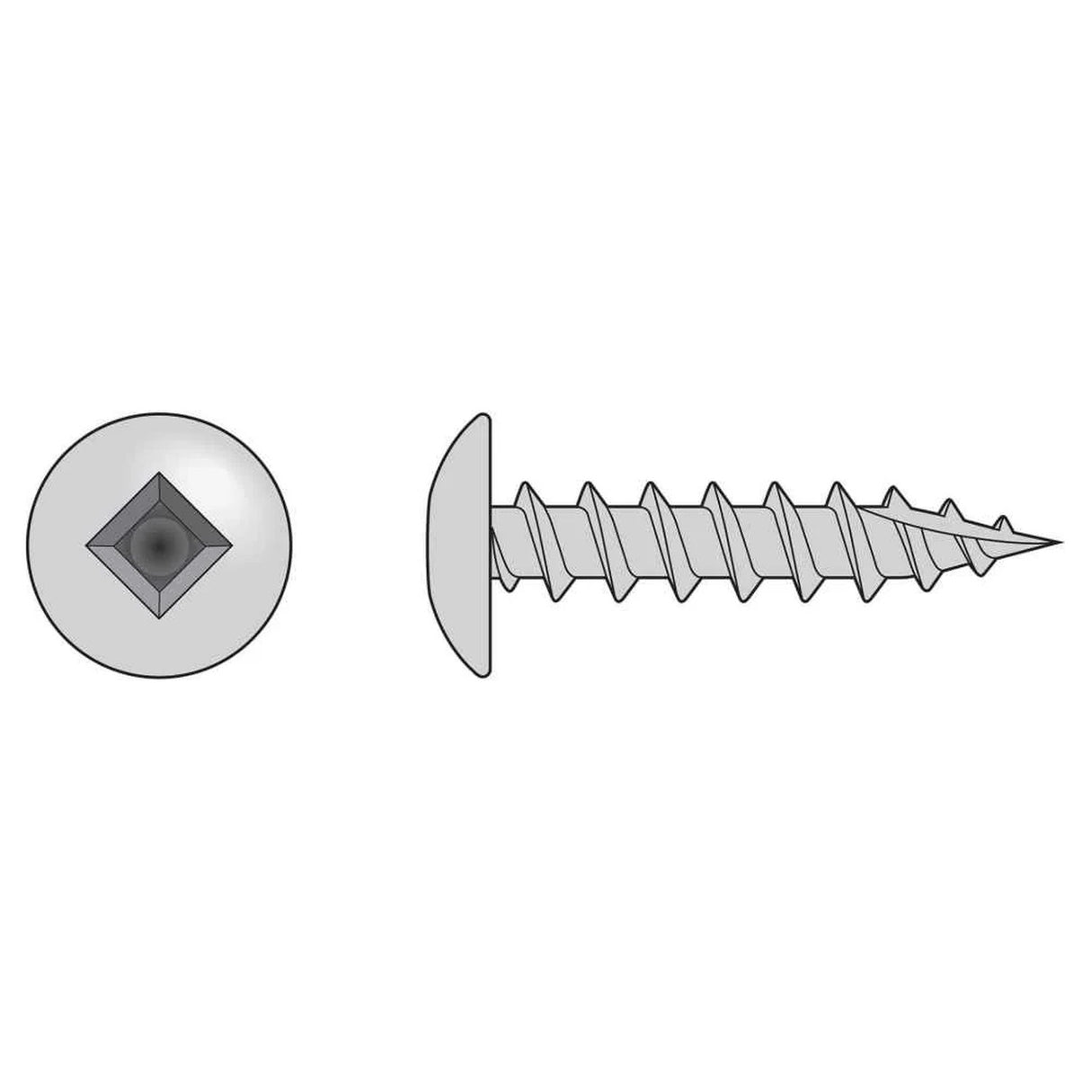 Simpson Strong-Tie S08C125TSM (#8 x 1-1/4" #2) Square Drive) Truss-Head Screw, Type 305 (1000 Pack)
