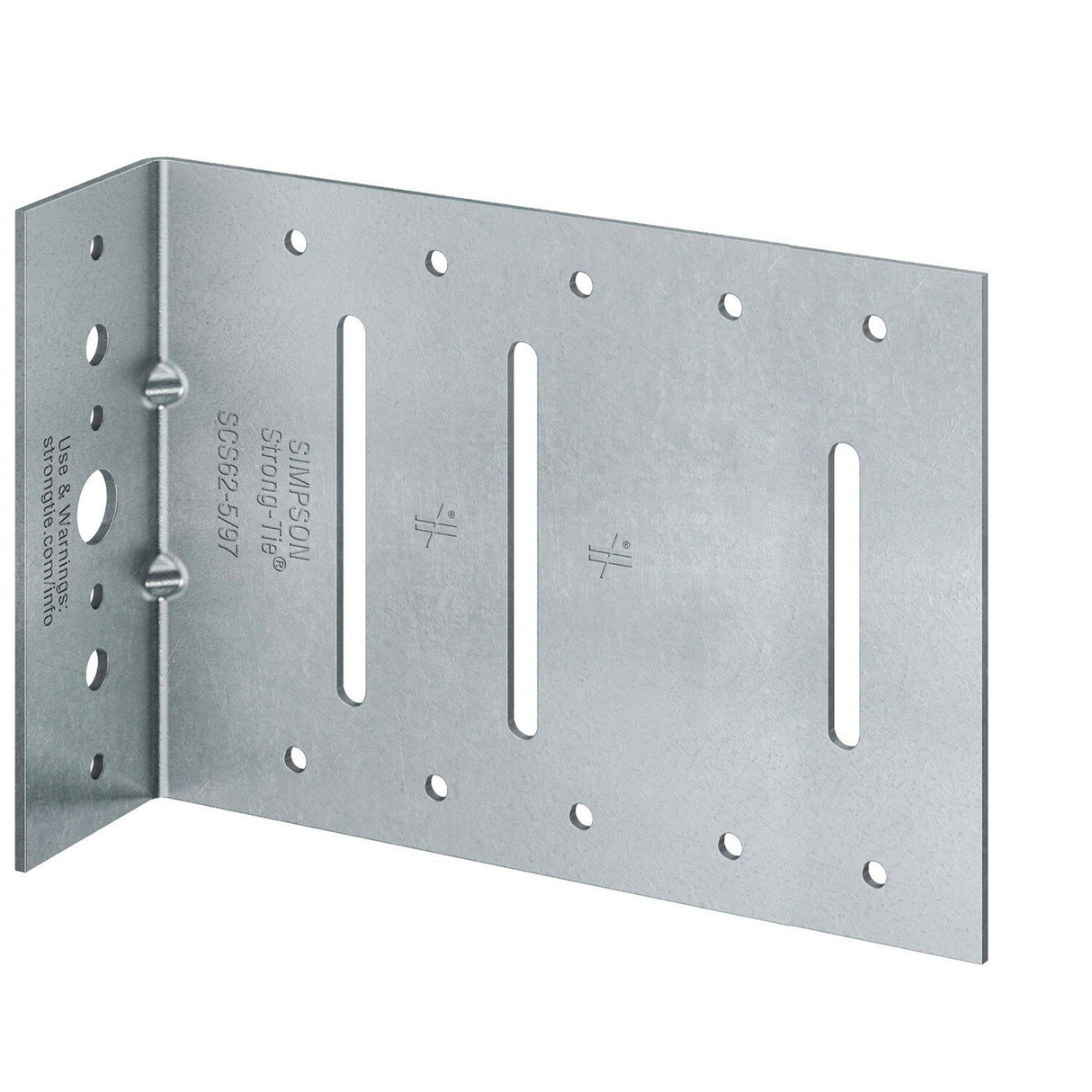 Simpson Strong-Tie SCS62-5/118-KT25 (8" x 118 mil) 10 Gauge SCS Seismic Bypass Framing Connector Kit with Screws, G90 Galvanized (25 Pack)