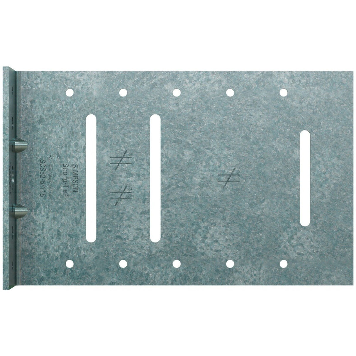 Simpson Strong-Tie SCS62-5/118-KT25 (8" x 118 mil) 10 Gauge SCS Seismic Bypass Framing Connector Kit with Screws, G90 Galvanized (25 Pack) - 2