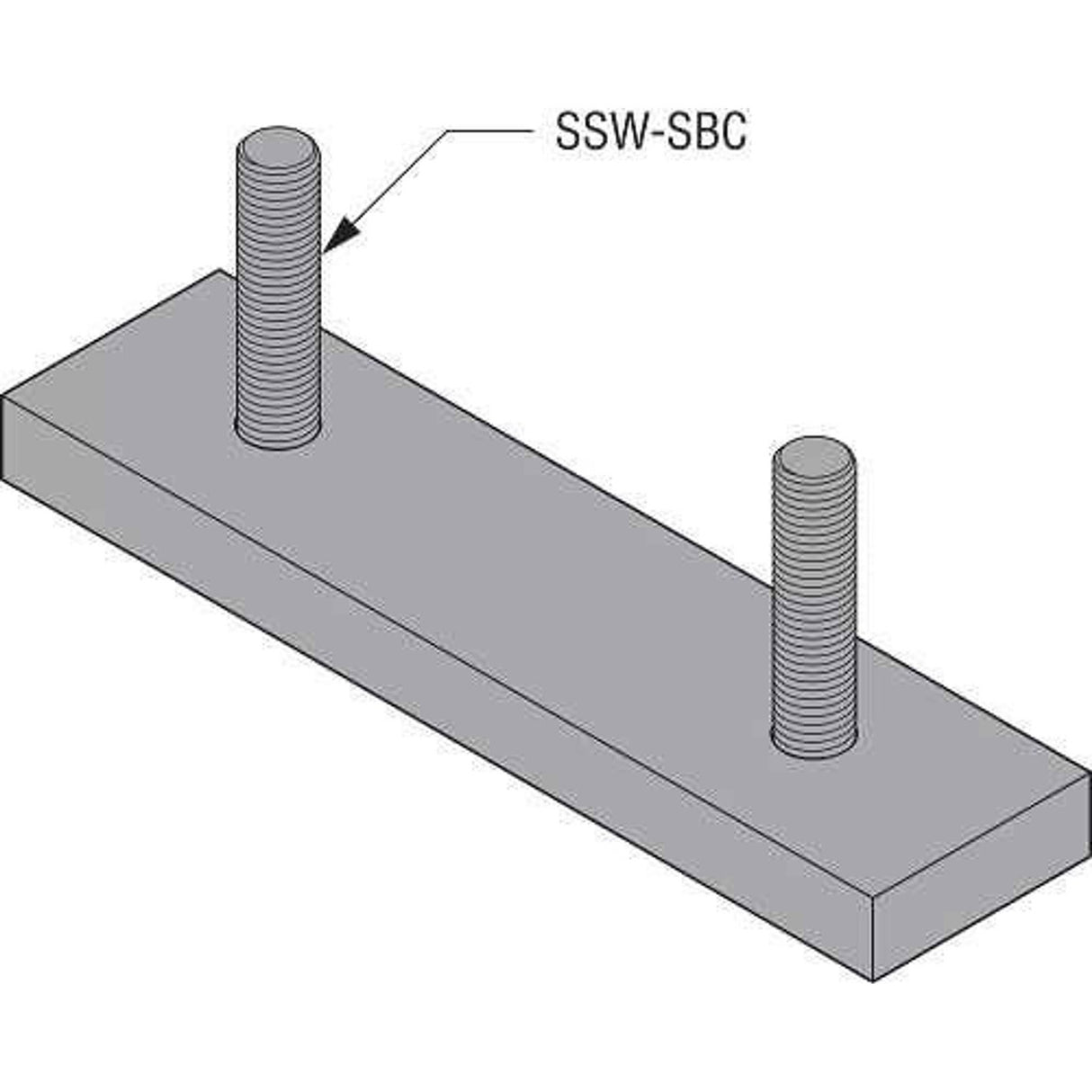 Simpson Strong-Tie SSW-SBC21KT Strong-Wall Steel Beam Connector Kit for SSW21 Shearwalls