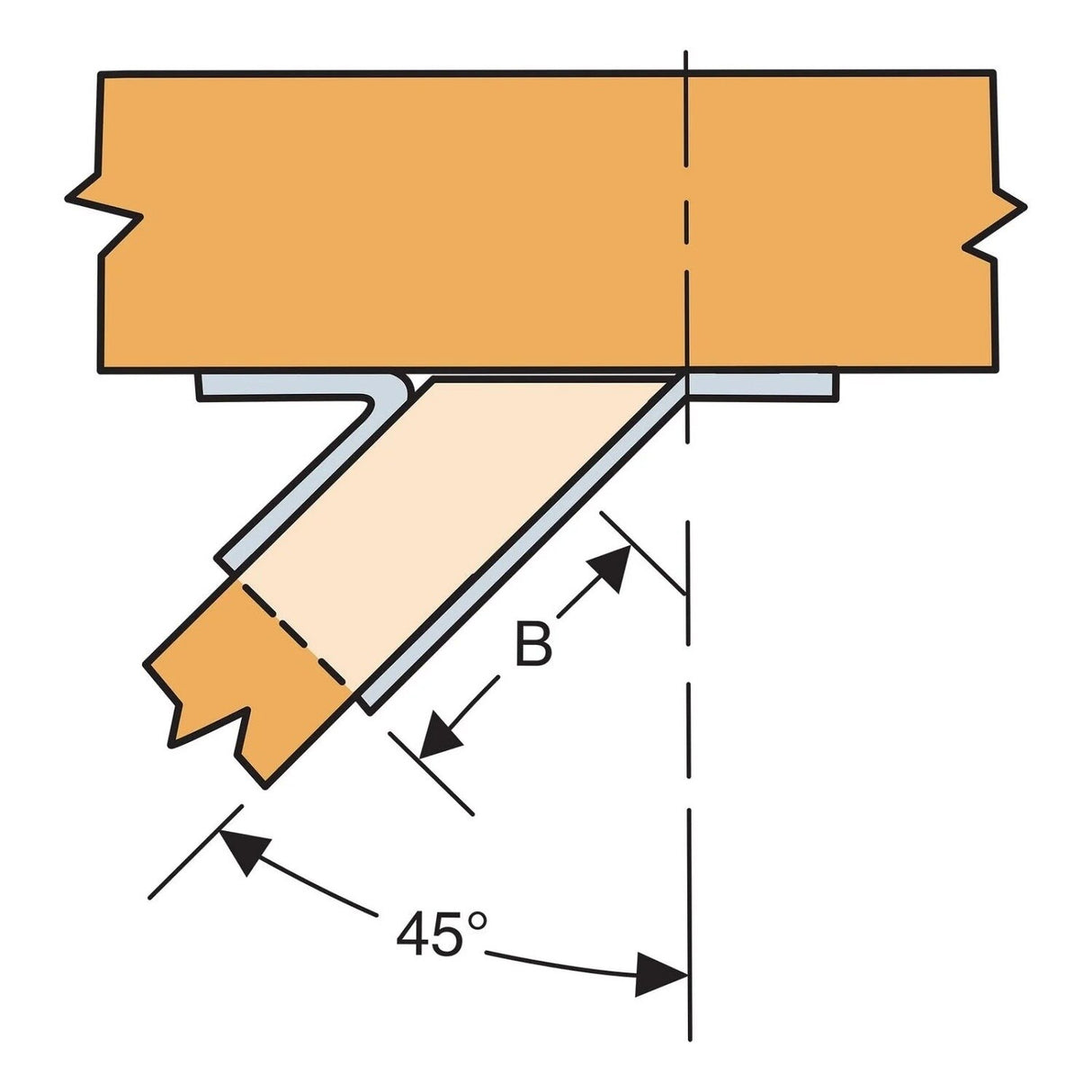 Simpson Strong-Tie SUL5.12/11 (5" x 11-7/8") Galvanized Left-Skewed U-Shaped Hanger - 5