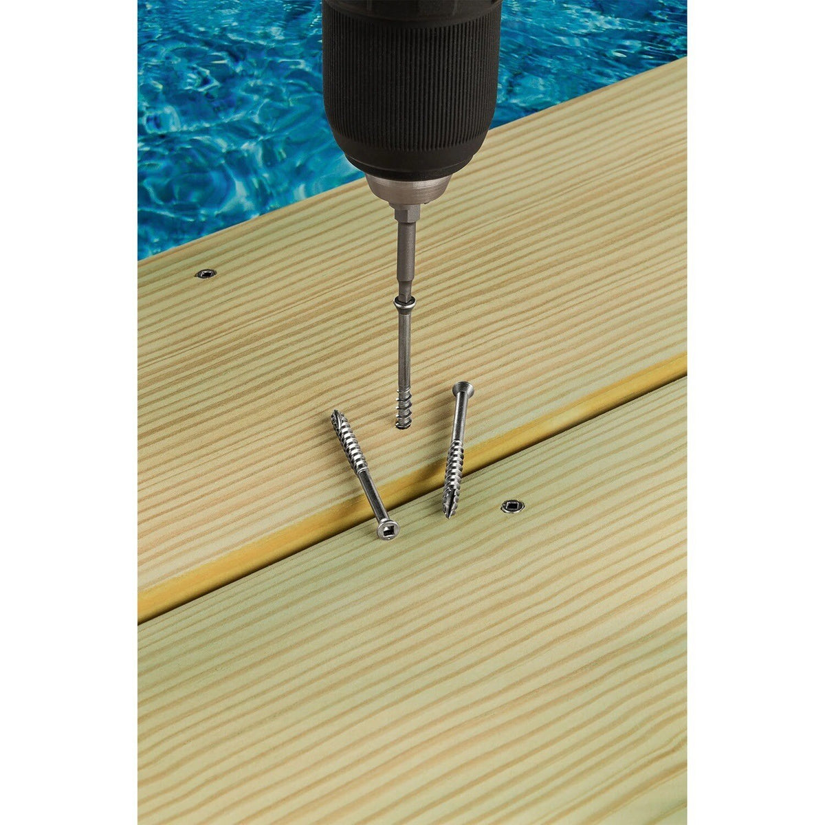 Simpson Strong-Tie T07300FB1 (#7 x 3") Square Drive Trim-Head Screw, Type 316 (1 lb.) - 2