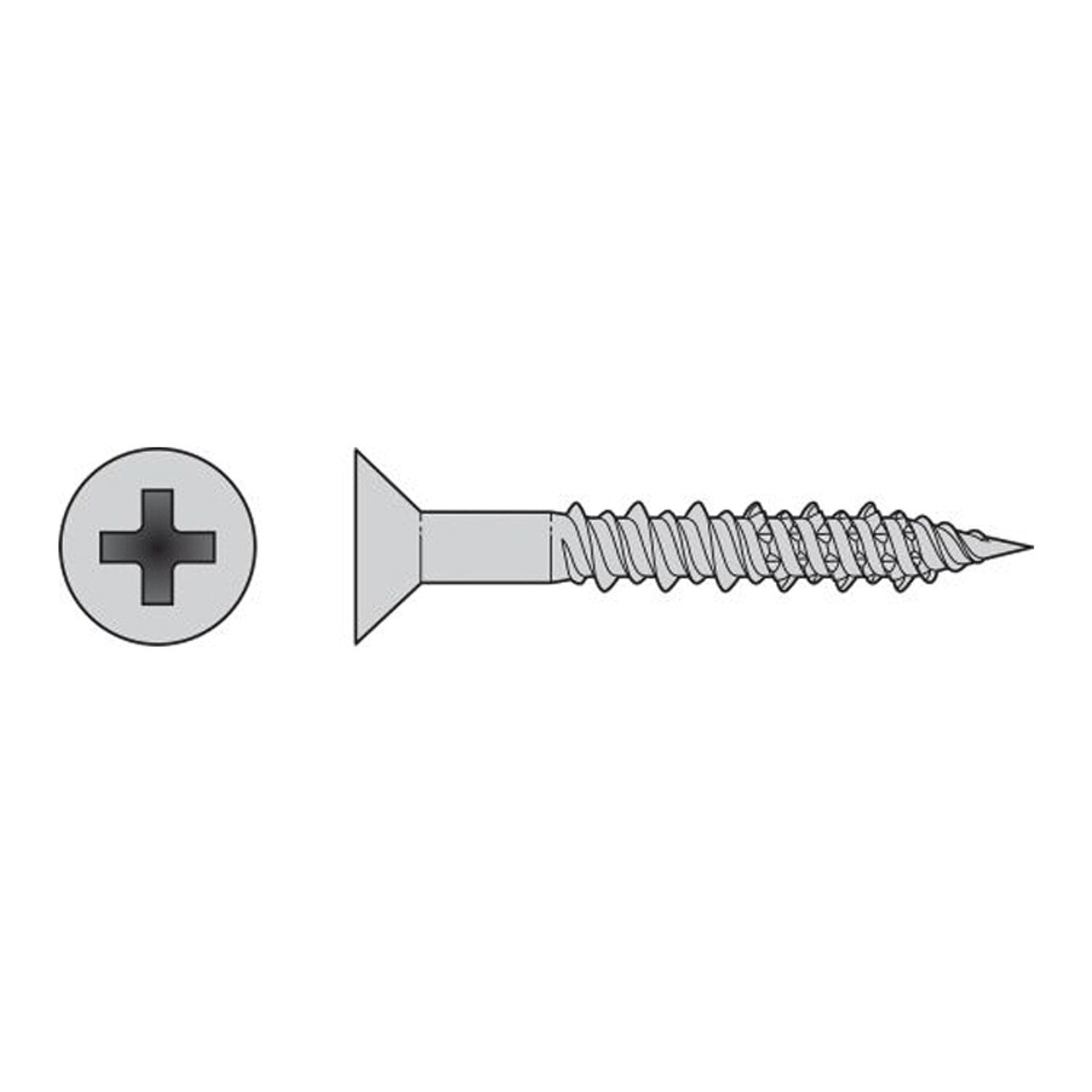 Simpson Strong-Tie T10J200FX-RP8 (#10 x 2") Marine Screw, Flat Head #2 Phillips Drive - Type 316 (8 Pack)