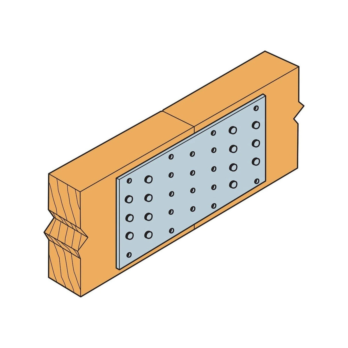 Simpson Strong-Tie TP37 (3-1/8" x 7") 20Ga TP Galvanized Tie Plate - G90 - 2