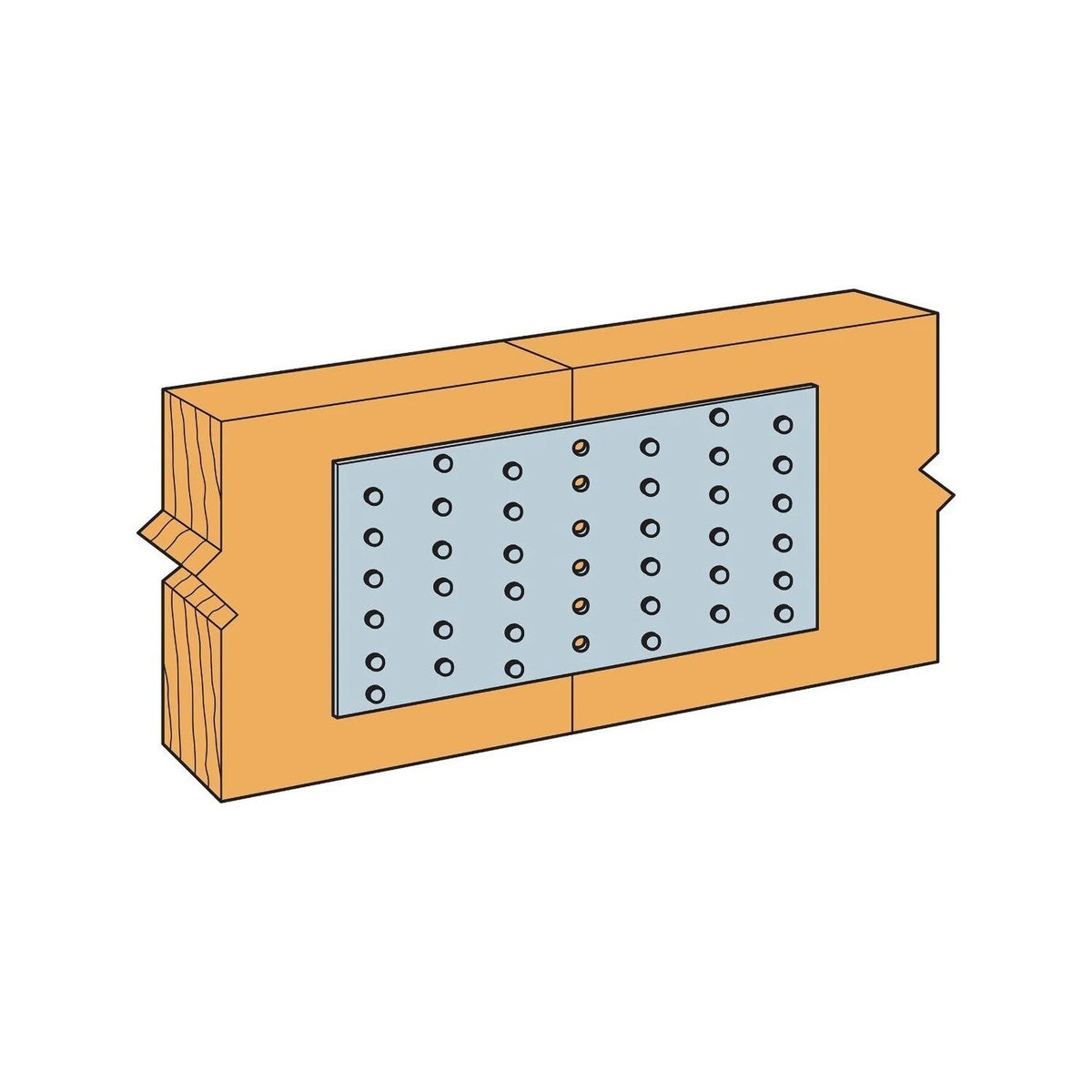 Simpson Strong-Tie TP49 (4-1/8" x 9") 20Ga TP Galvanized Tie Plate - G90 - 2