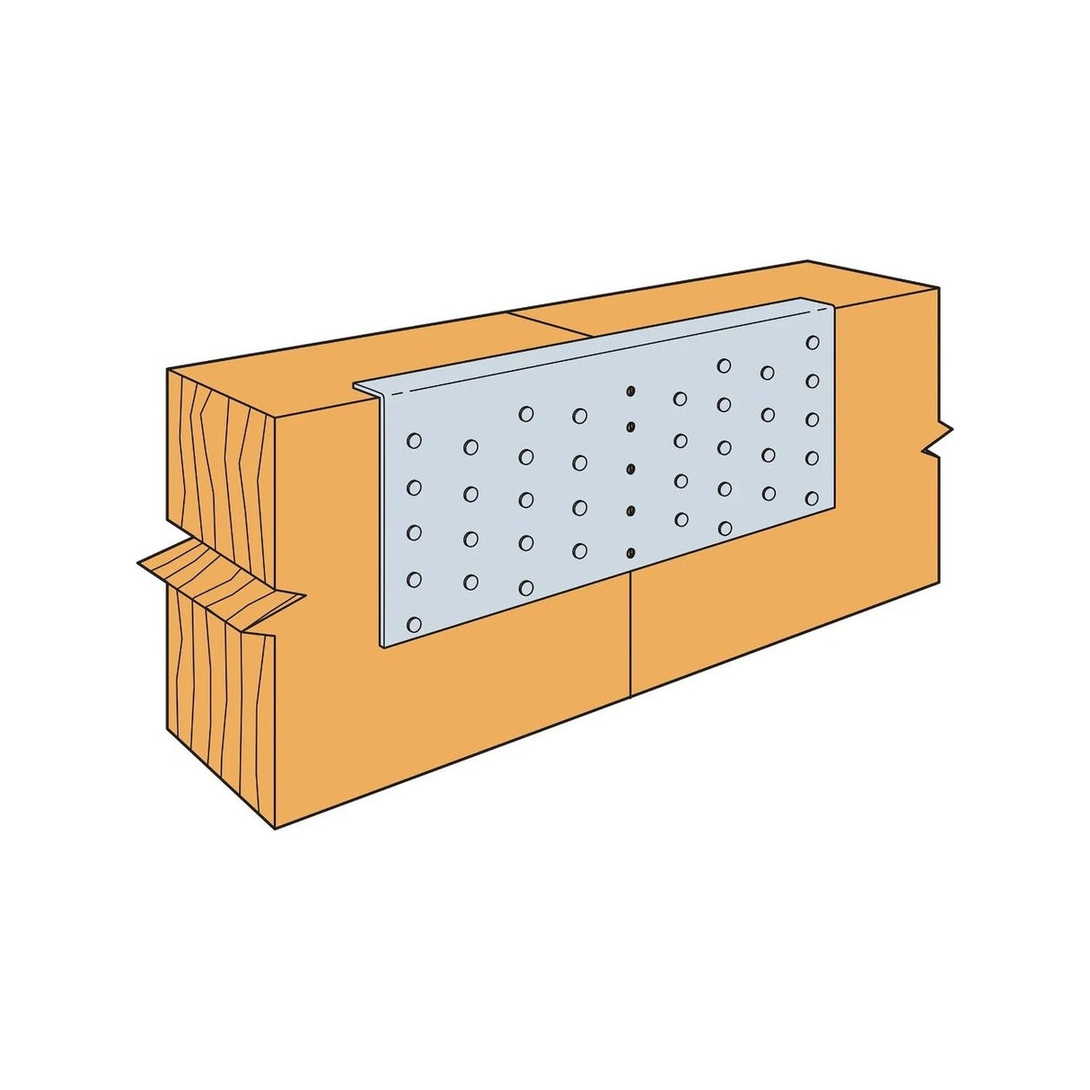 Simpson Strong-Tie TPA39 (3-1/2" x 9") 20Ga Flanged Tie Plate - G90 Galvanized - 2