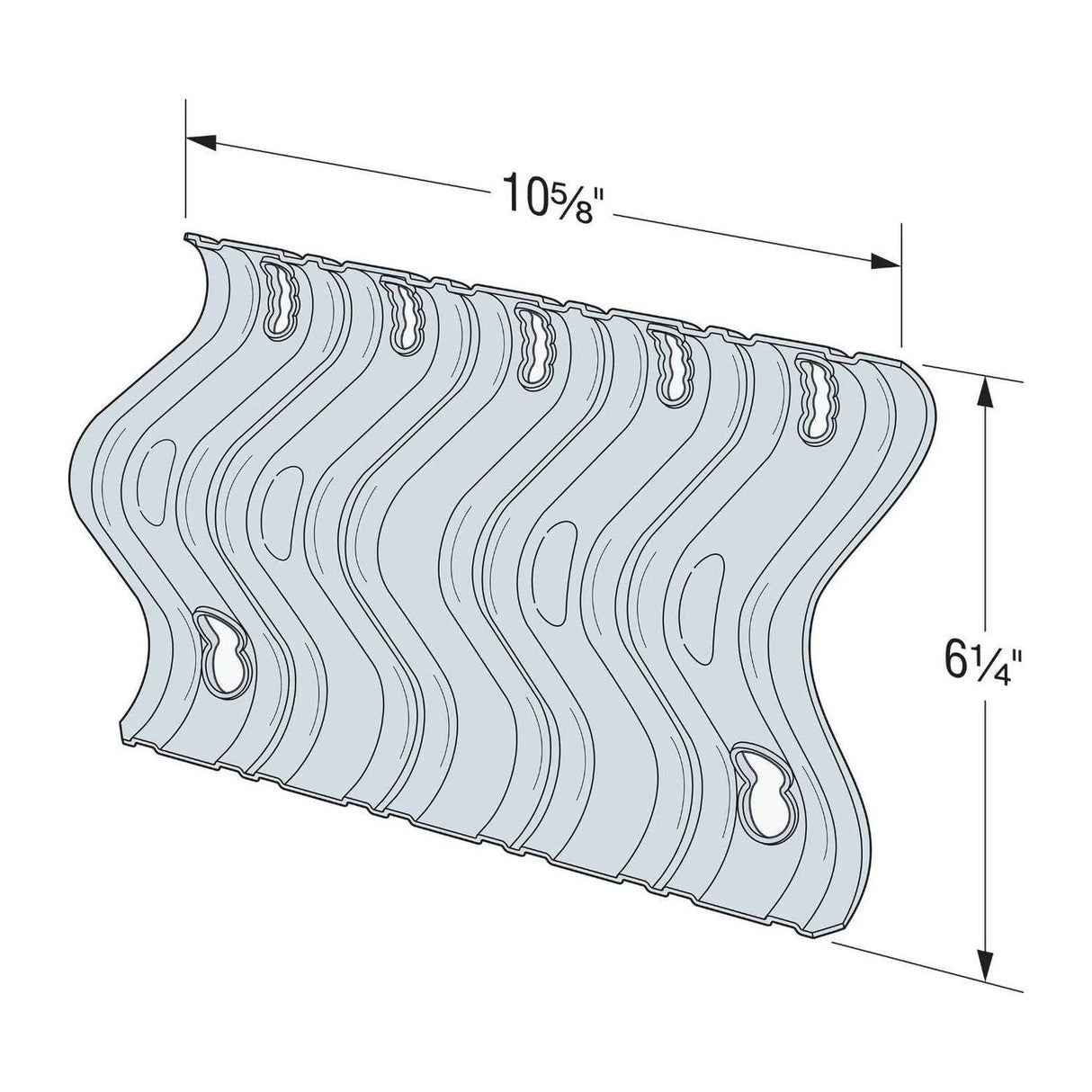 Simpson Strong-Tie URFP-SDS3 (10-5/8" x 6-1/4") Universal Retrofit Foundation Plate with SDS Screws - 3