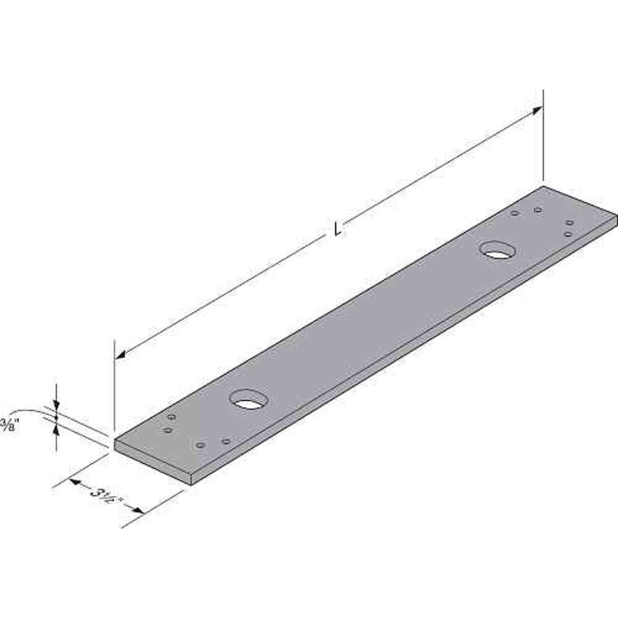 Simpson Strong-Tie WSWH-WBBP24KT Strong-Wall (24") Bearing Plate Kit for High-Strength Wood Shearwall
