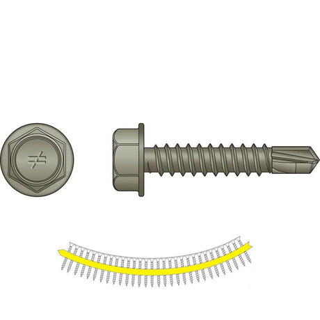 Simpson Strong-Tie XQ1S1016 Strong-Drive (#10 1") Collated Self-Drilling X Metal Screw - Quik Guard (1500 Pack) - 2