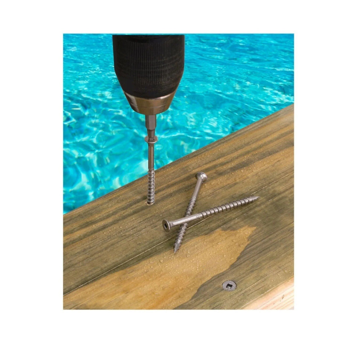 Simpson Strong-Tie T10300DBB (#10 x 3") Bugle-Head SS Wood Screw - Square Drivel (1500 Pack) - 2