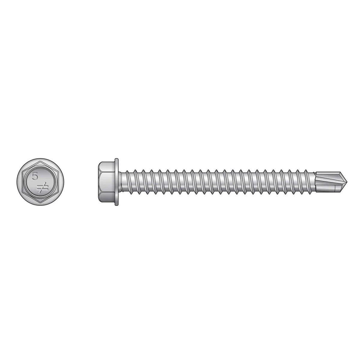 Simpson Strong-Tie T12100HDUC (#12 x1") Self-Drilling Hex-Washer Head SS Screw - Type 316 (100 Pack)