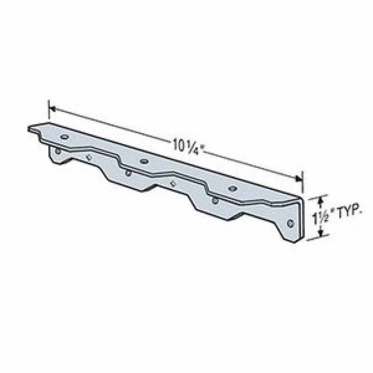 Simpson Strong-Tie TA10ZKT (10-1/4" 12-Gauge) ZMAX Galvanized Staircase Angle (2 Pack) - 2
