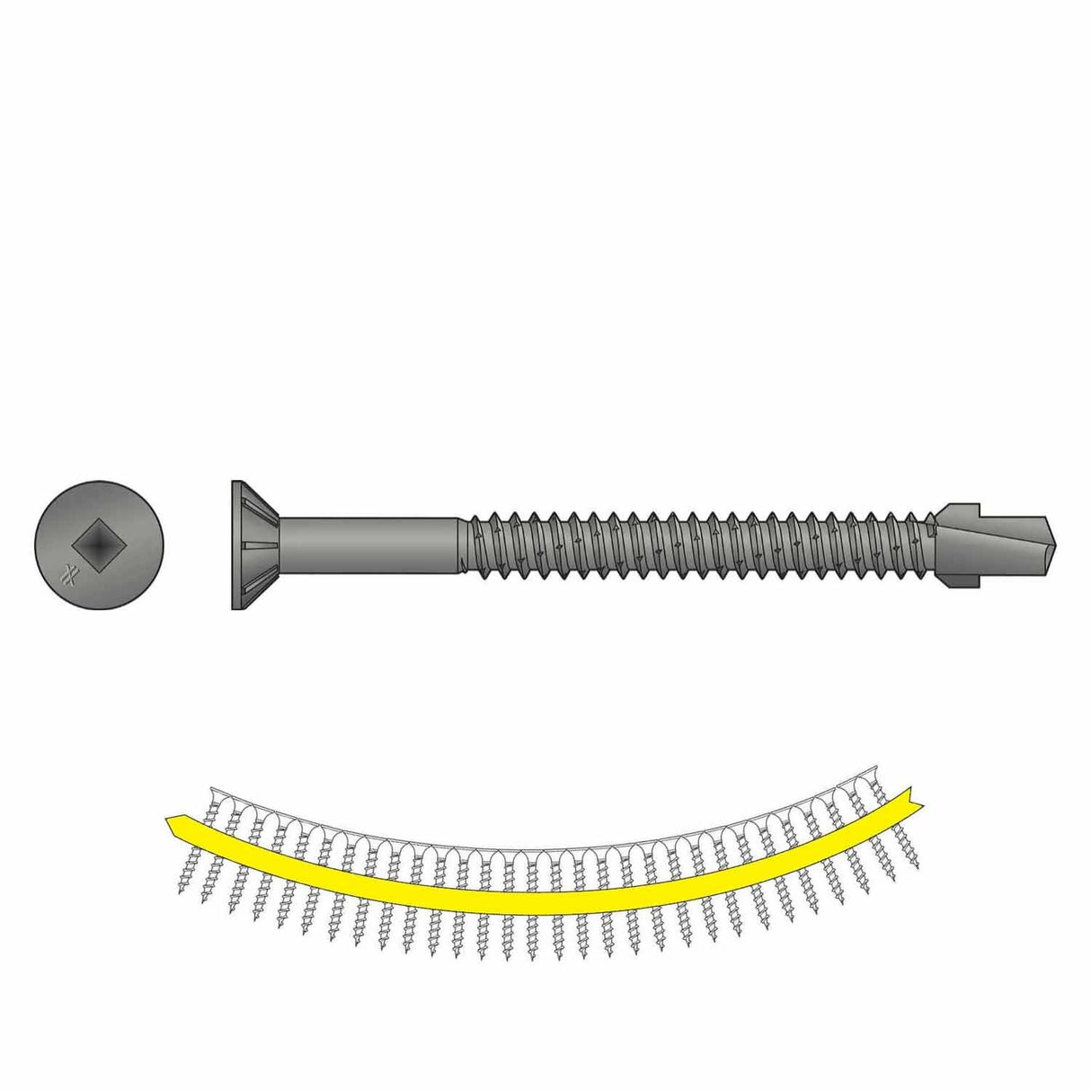 Simpson Strong-Tie TBG1475S Strong-Drive (#14 x 3") T30 TB Wood-to-Steel Screw (Collated) (750 Pack)