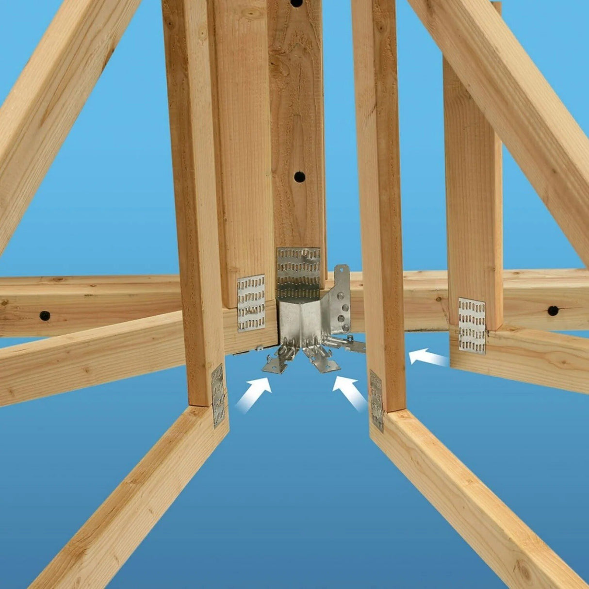 Simpson Strong-Tie THJM2-4-SDS3 (12 Gauge) Galvanized Multiple-Truss Hip/Jack Hanger - 4