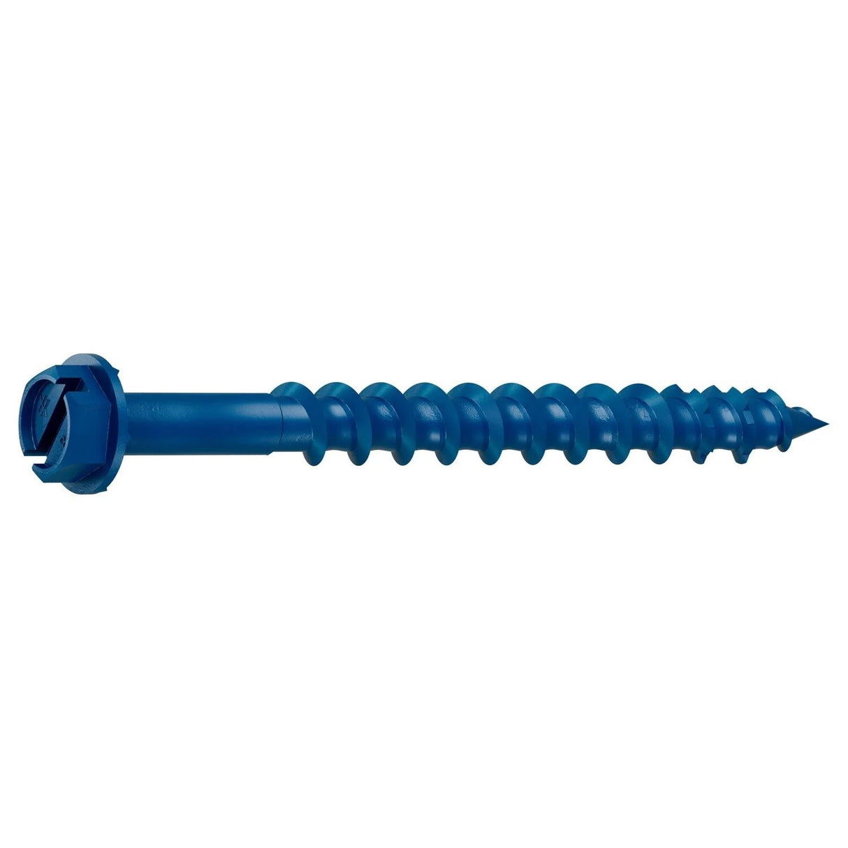 Simpson Strong-Tie TNT18214H Titen Turbo (3/16" x 2-1/4") Hex-Head Concrete and Masonry Screw, Blue (100 Pack)