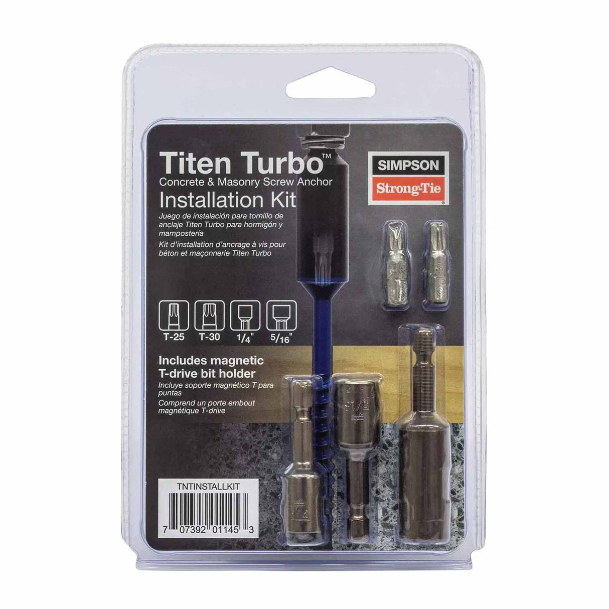 Simpson Strong-Tie TNTINSTALLKIT Titen Turbo (3/8") Installation Tool Kit with Canvas Storage Bag - 2
