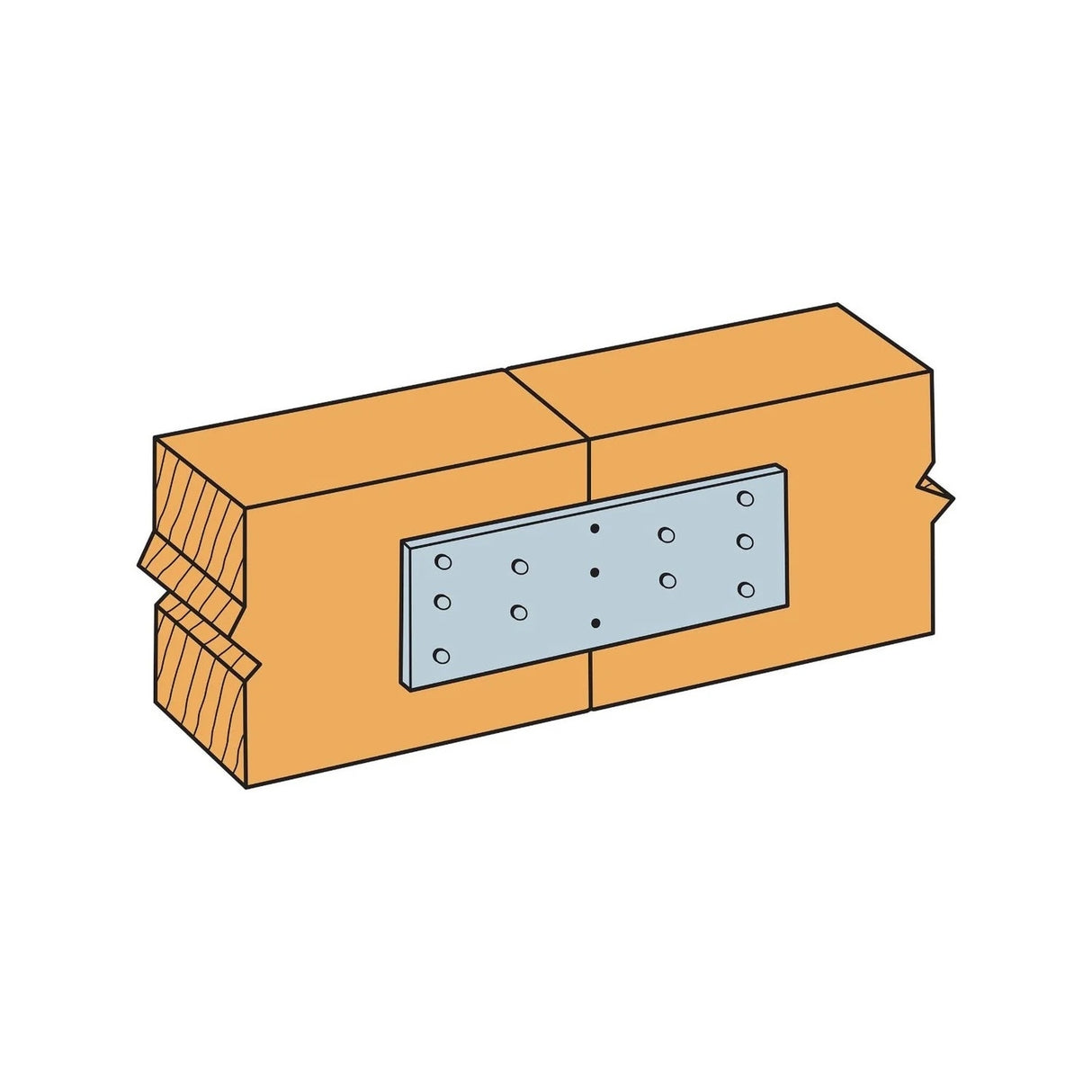 Simpson Strong-Tie TP15 (1-13/16" x 5") 20Ga TP Galvanized Tie Plate - G90 - 2