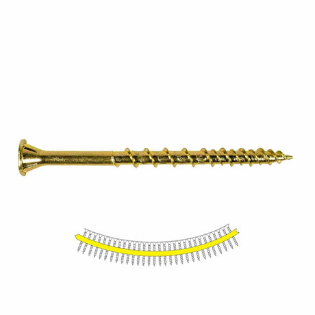 Simpson Strong-Tie WSV212S Strong-Drive (#9 x 2-1/2") T25 WSV Collated Subfloor Screw, Yellow-Zinc (1500 Pack)