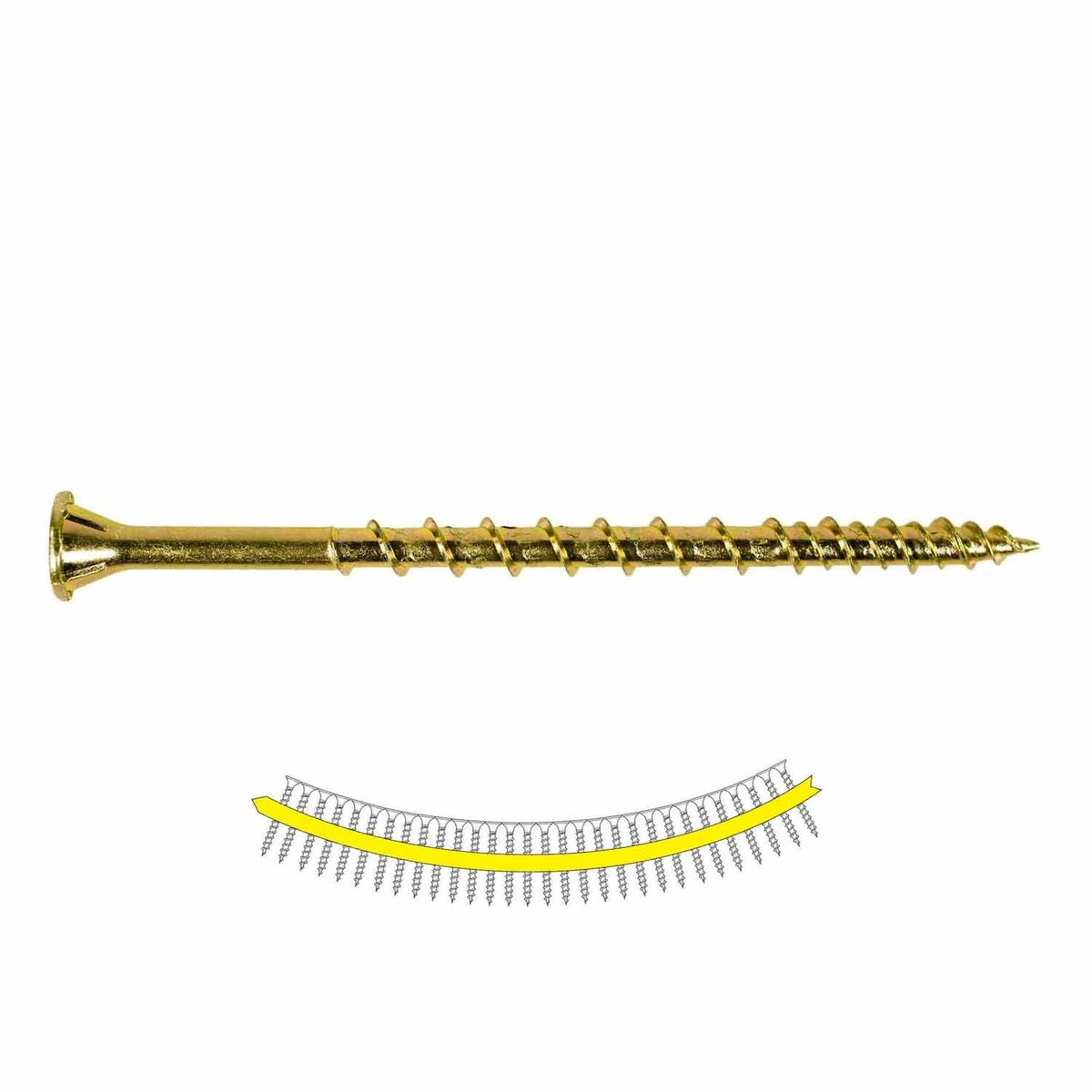 Simpson Strong-Tie WSV3S Strong-Drive (#9 x 3") T25 WSV Collated Subfloor Screw, Yellow-Zinc (1000 Pack)