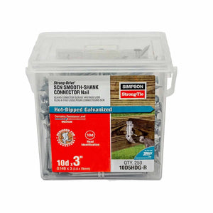 Simpson Strong-Tie 10D5HDG-R Strong-Drive (3" x 0.148") HDG Smooth-Shank Connector Nail (250 Pack)