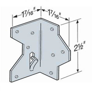 Simpson Strong-Tie A34Z (1-7/16 in. x 2-1/2 in.) Framing Angle ZMAX Galvanized Finish - 2