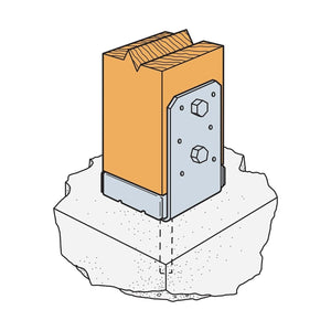 Simpson Strong-Tie ABU44SS (4" x 4") Stainless Steel Adjustable Post Base for Wood Posts - 4