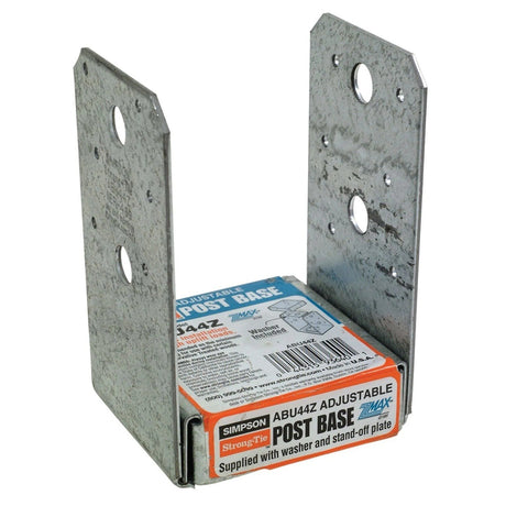 Simpson Strong-Tie ABU44Z (4" x 4") ABU Adjustable Post Base with Uplift - ZMAX Finish - 2