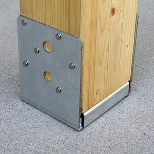 Simpson Strong-Tie ABU5-6Z (5-1/8" x 6") ABU Adjustable Post Base with Uplift - ZMAX Finish - 3